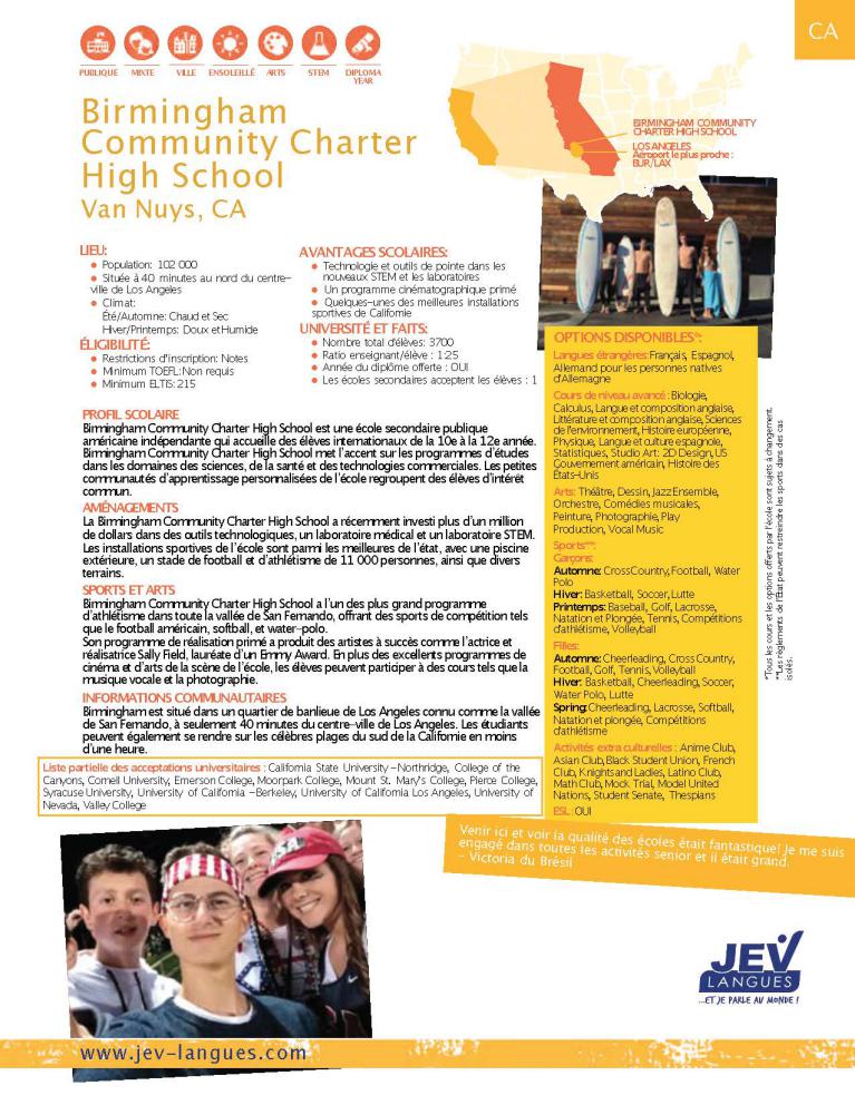 Birmingham Community Charter High School, CA
